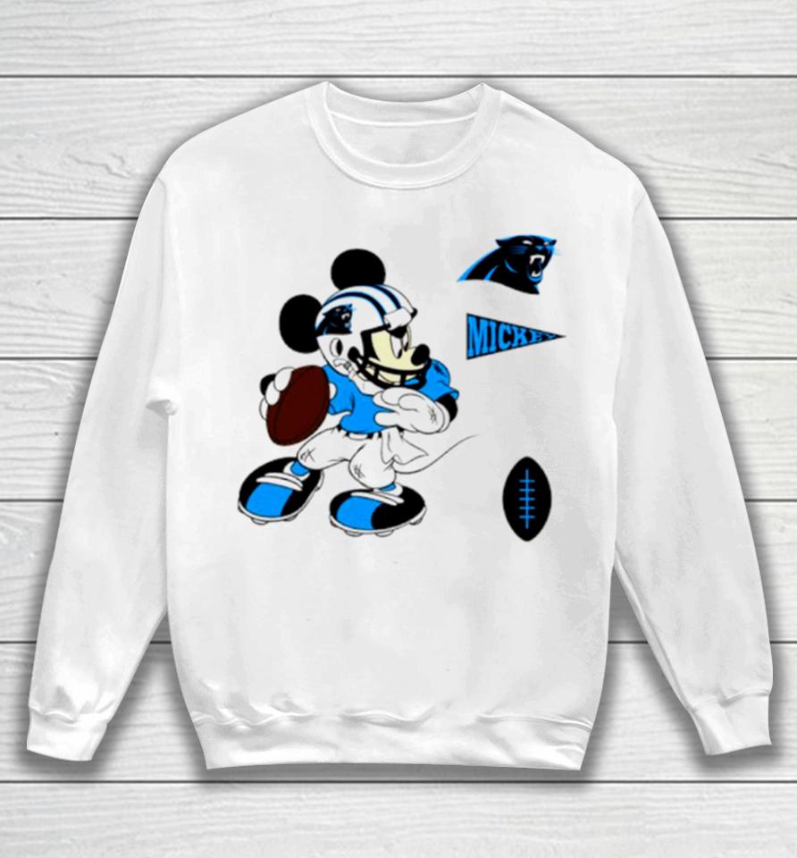 Mickey Mouse Player Carolina Panthers Disney Football Sweatshirt