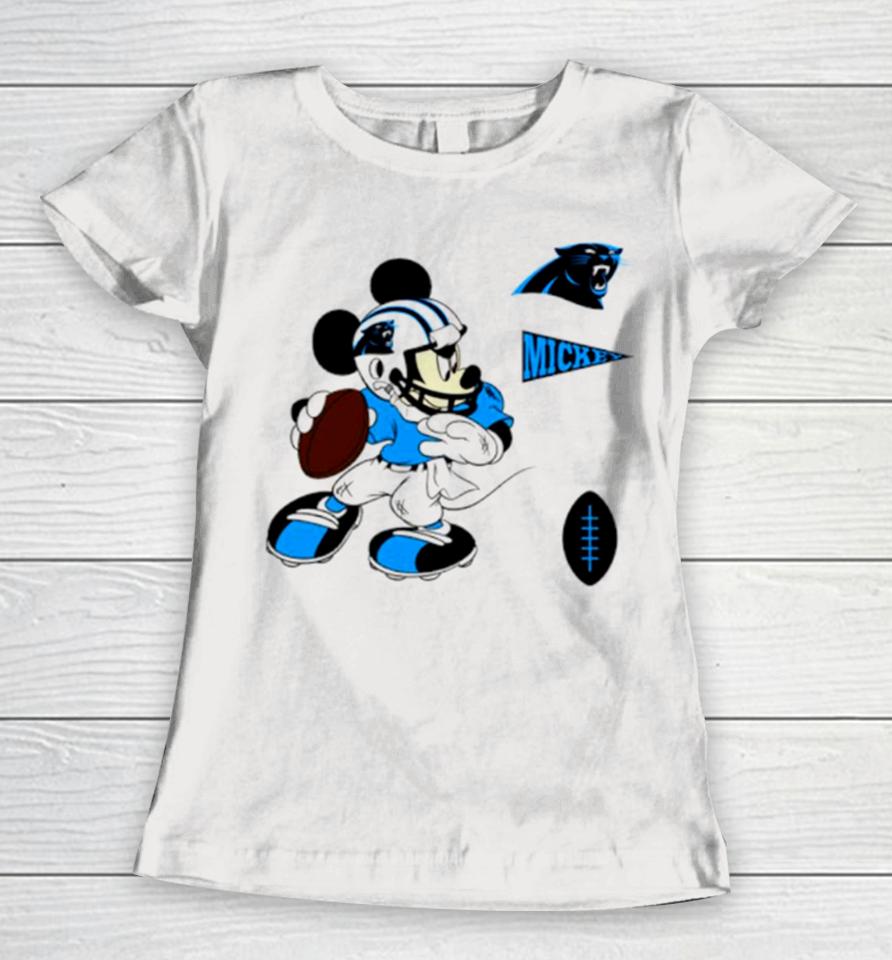 Mickey Mouse Player Carolina Panthers Disney Football Women T-Shirt