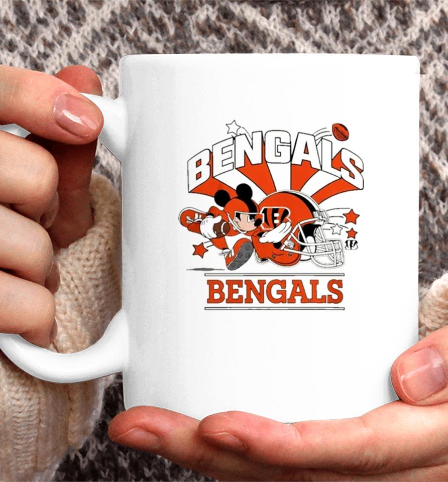 Mickey Mouse Player Cincinnati Bengals Football Helmet Logo Character Coffee Mug