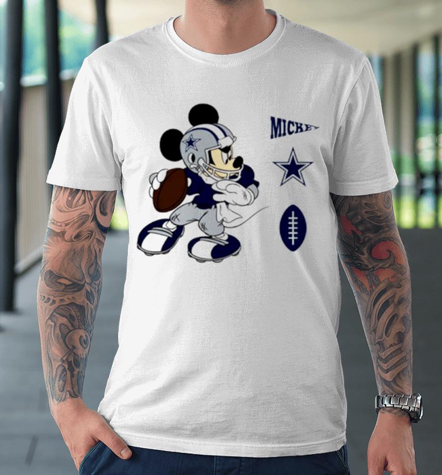 Mickey Mouse Player Dallas Cowboys Disney Football Premium T-Shirt