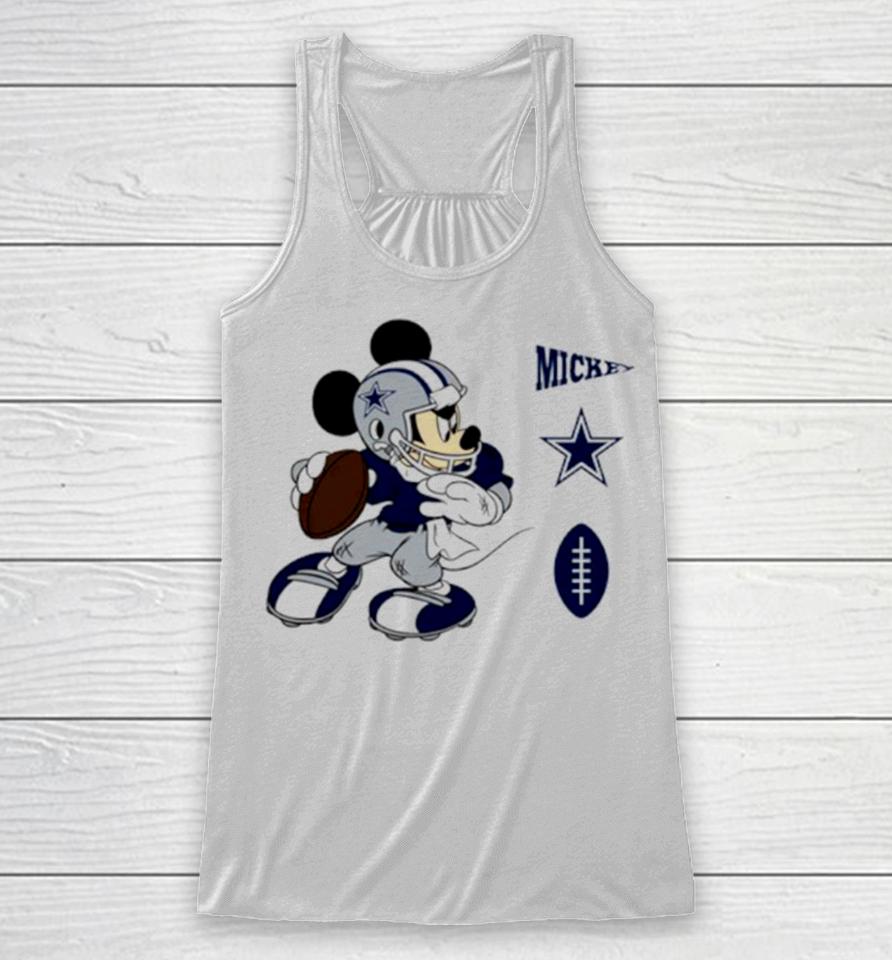 Mickey Mouse Player Dallas Cowboys Disney Football Racerback Tank