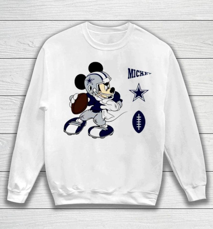 Mickey Mouse Player Dallas Cowboys Disney Football Sweatshirt