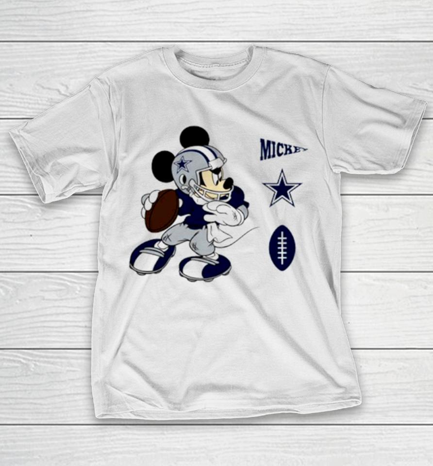 Mickey Mouse Player Dallas Cowboys Disney Football T-Shirt