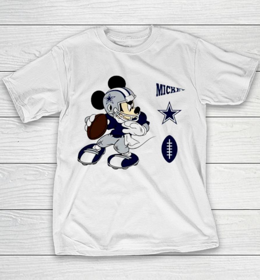 Mickey Mouse Player Dallas Cowboys Disney Football Youth T-Shirt