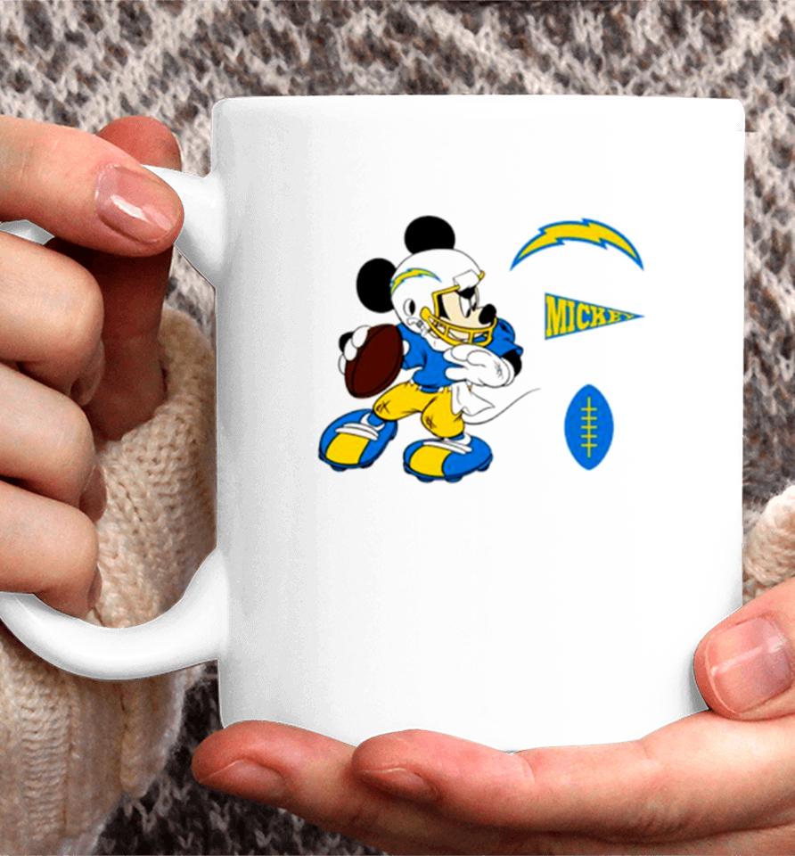 Mickey Mouse Player Los Angeles Chargers Disney Football Coffee Mug