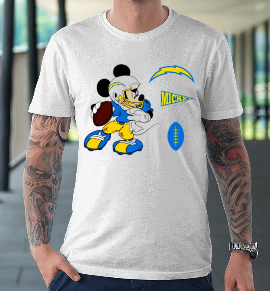 Mickey Mouse Player Los Angeles Chargers Disney Football Premium T-Shirt