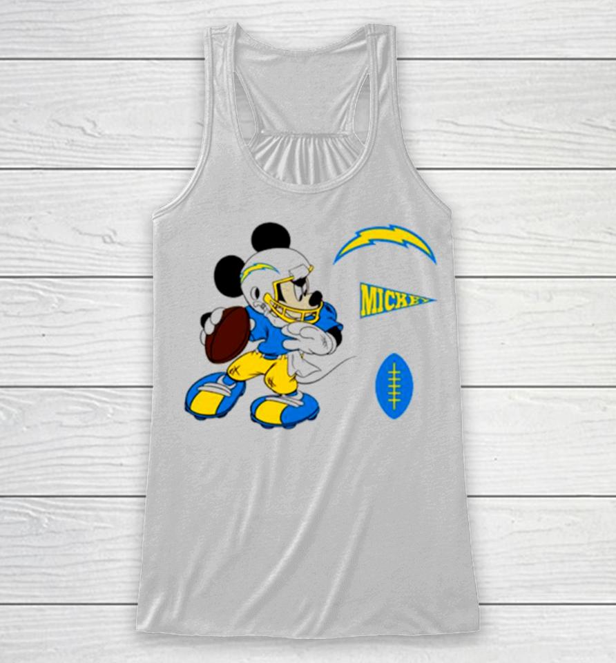 Mickey Mouse Player Los Angeles Chargers Disney Football Racerback Tank