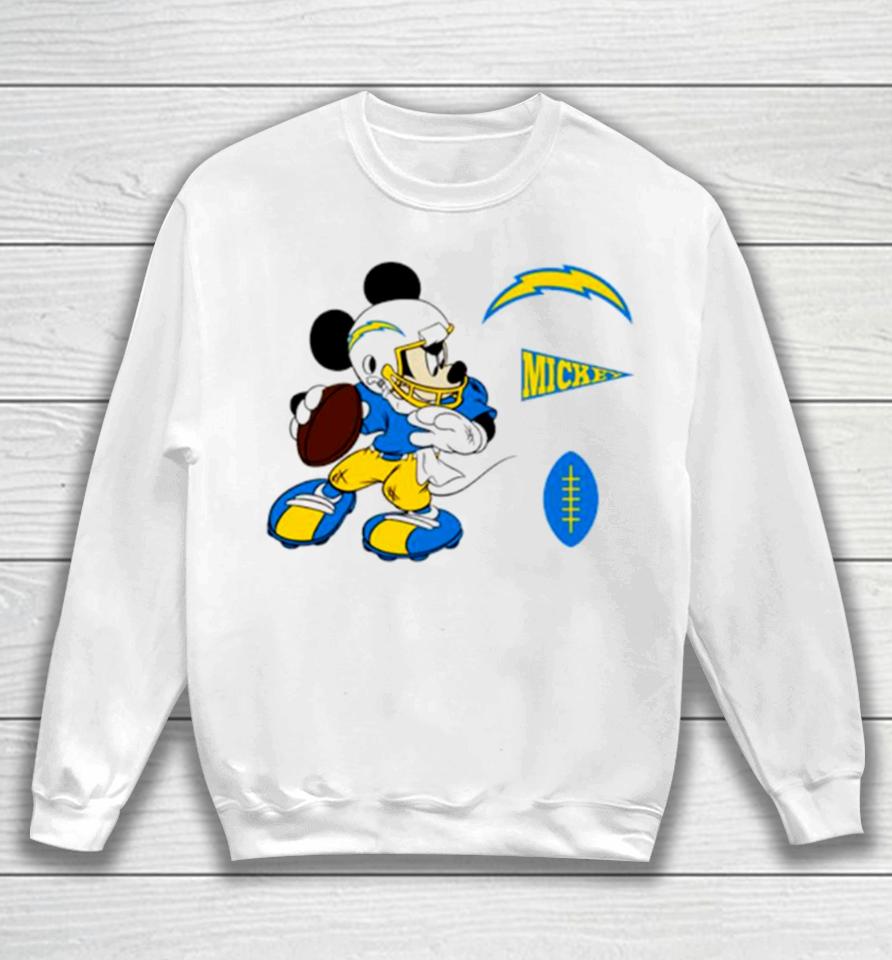 Mickey Mouse Player Los Angeles Chargers Disney Football Sweatshirt
