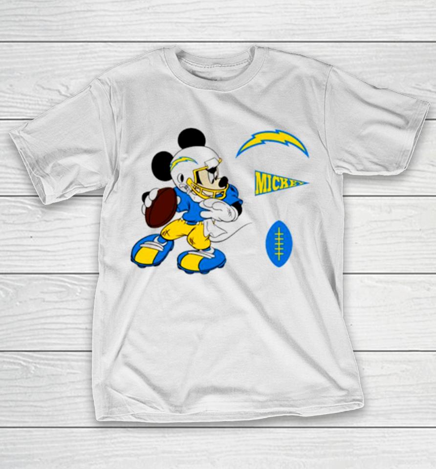 Mickey Mouse Player Los Angeles Chargers Disney Football T-Shirt
