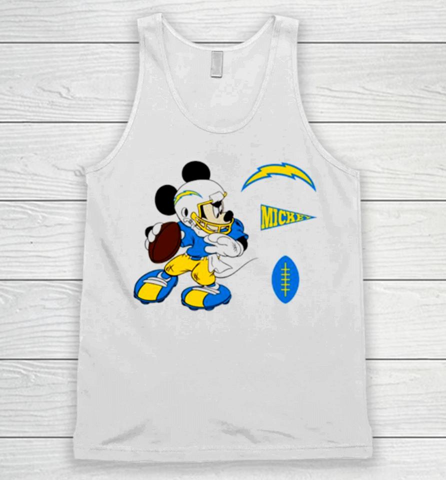Mickey Mouse Player Los Angeles Chargers Disney Football Unisex Tank Top