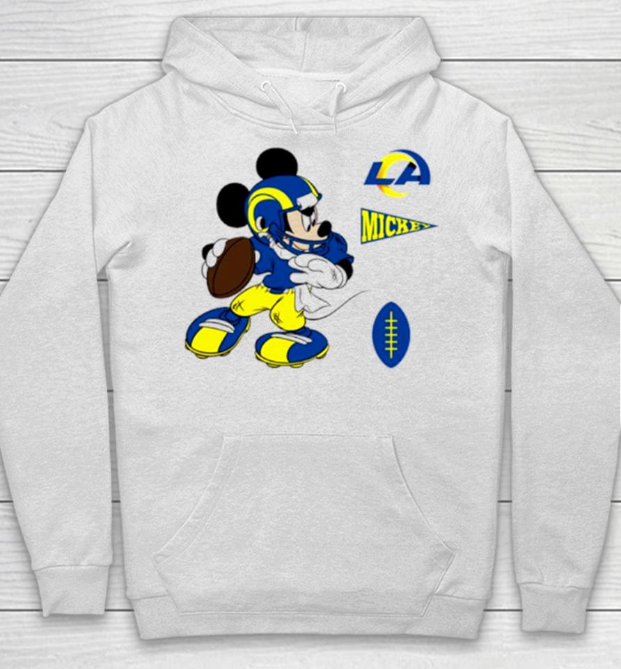 Mickey Mouse Player Los Angeles Rams Disney Football Hoodie