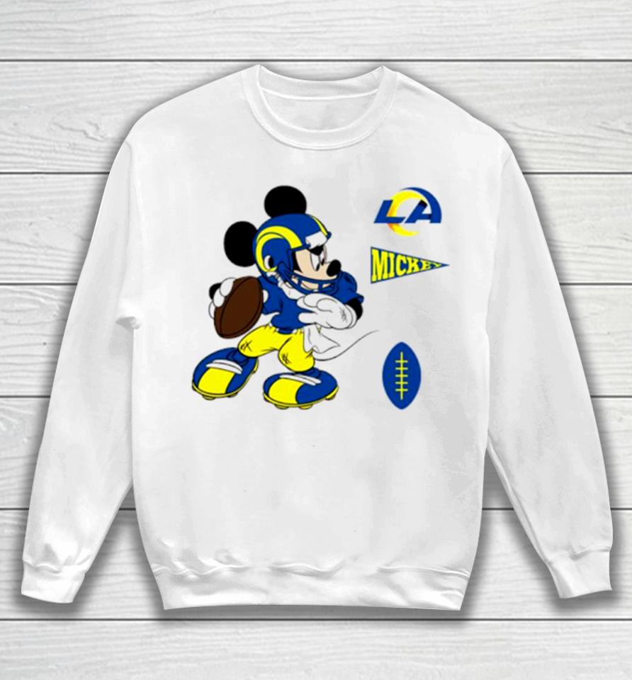 Mickey Mouse Player Los Angeles Rams Disney Football Sweatshirt