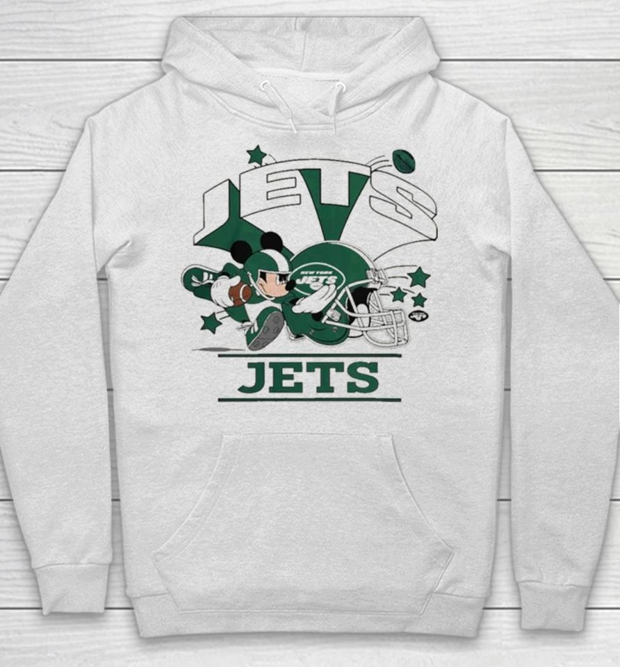 Mickey Mouse Player New York Jets Football Helmet Logo Character Hoodie