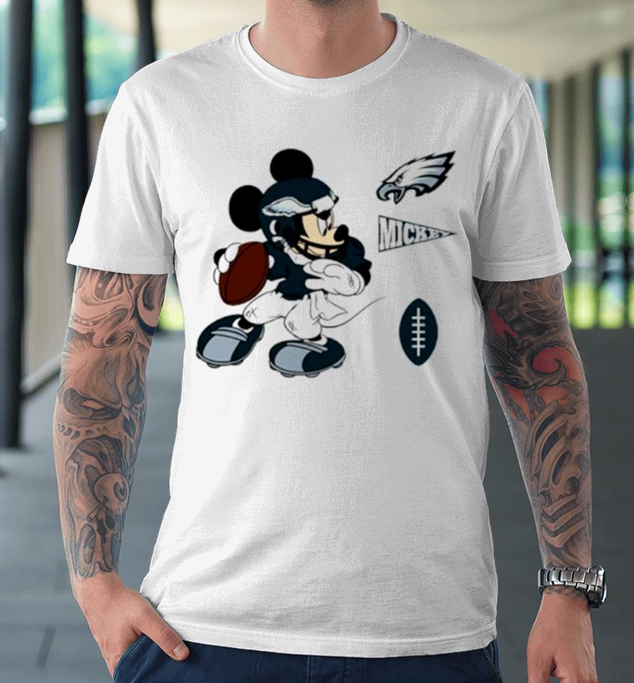 Mickey Mouse Player Philadelphia Eagles Disney Football Premium T-Shirt