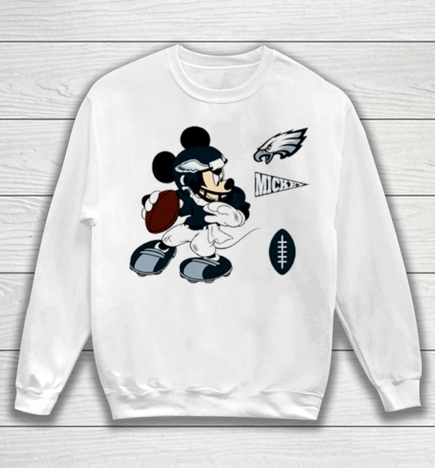 Mickey Mouse Player Philadelphia Eagles Disney Football Sweatshirt