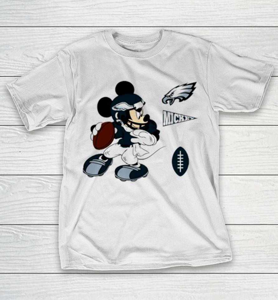 Mickey Mouse Player Philadelphia Eagles Disney Football T-Shirt