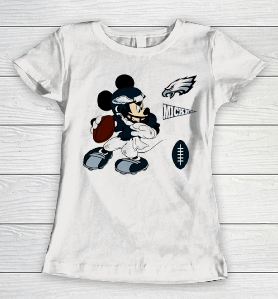 Mickey Mouse Player Philadelphia Eagles Disney Football Women T-Shirt