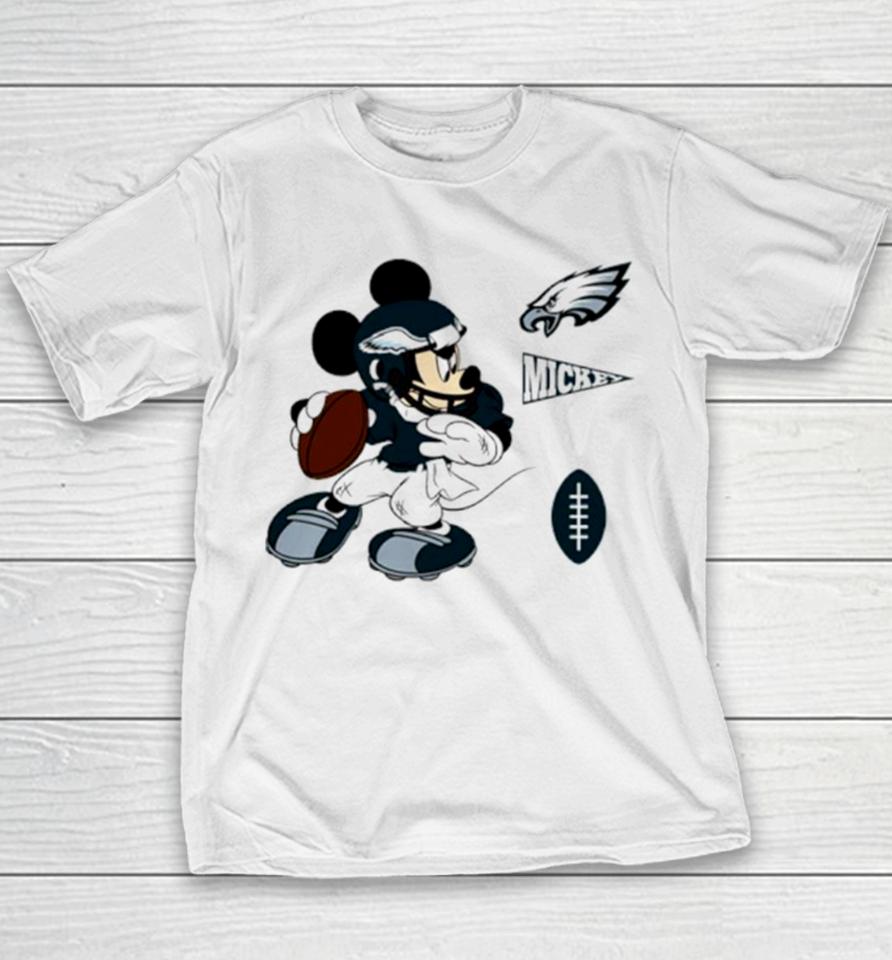 Mickey Mouse Player Philadelphia Eagles Disney Football Youth T-Shirt