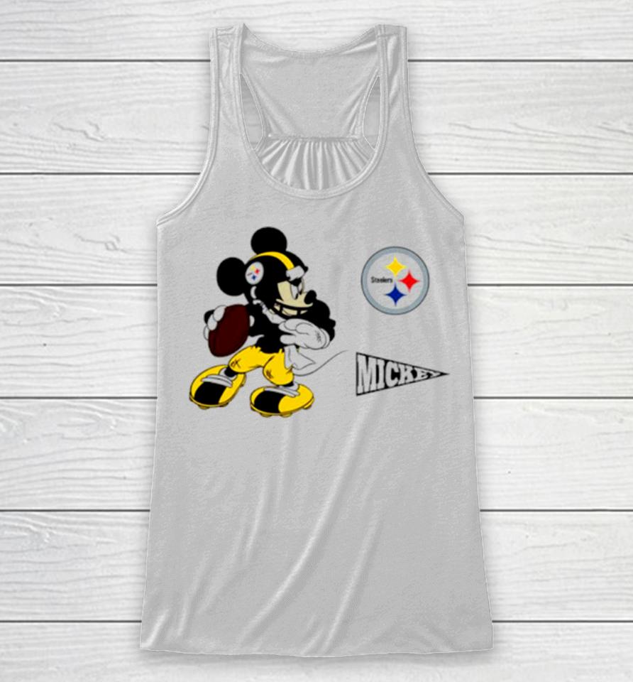 Mickey Mouse Player Pittsburgh Steelers Disney Football Racerback Tank