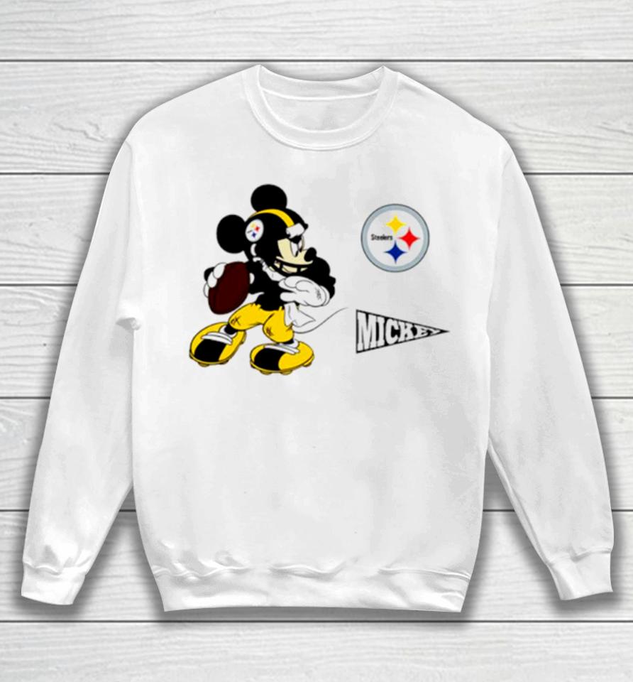 Mickey Mouse Player Pittsburgh Steelers Disney Football Sweatshirt