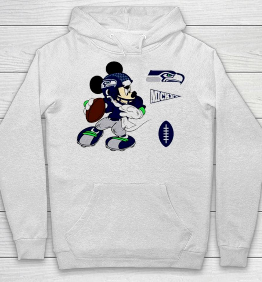 Mickey Mouse Player Seattle Seahawks Disney Football Hoodie