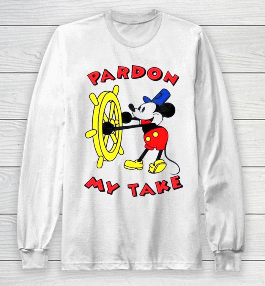 Mickey Mouse Steamboat Pardon My Take Long Sleeve T-Shirt
