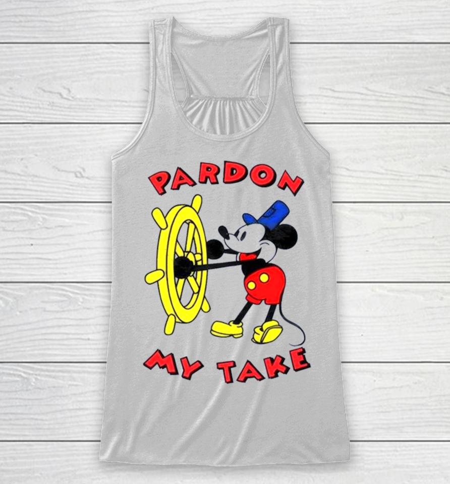 Mickey Mouse Steamboat Pardon My Take Racerback Tank