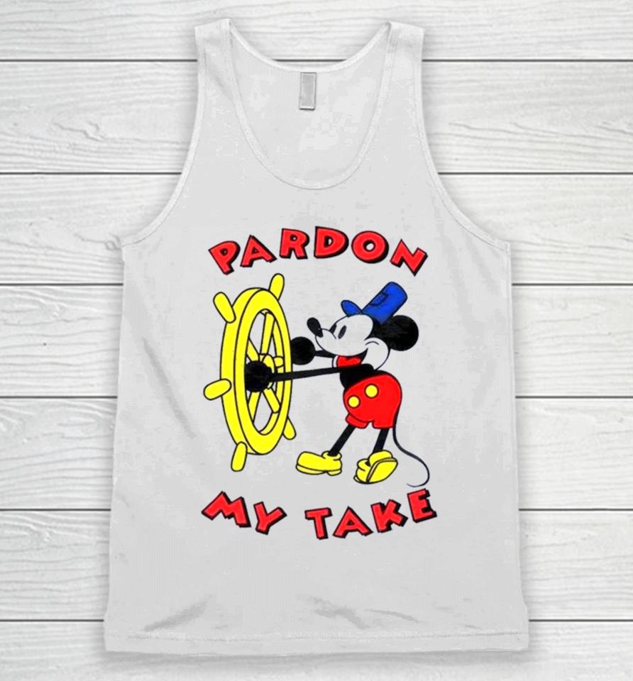 Mickey Mouse Steamboat Pardon My Take Unisex Tank Top