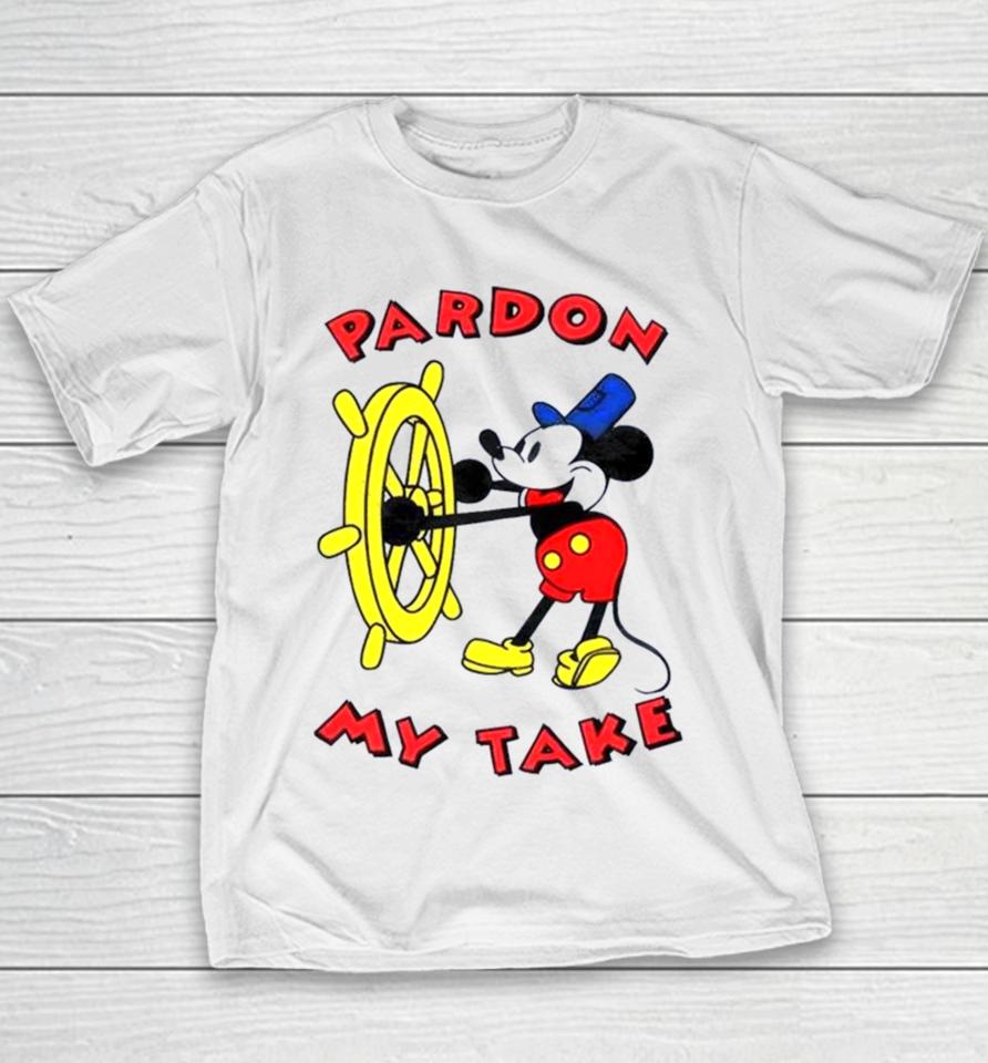 Mickey Mouse Steamboat Pardon My Take Youth T-Shirt
