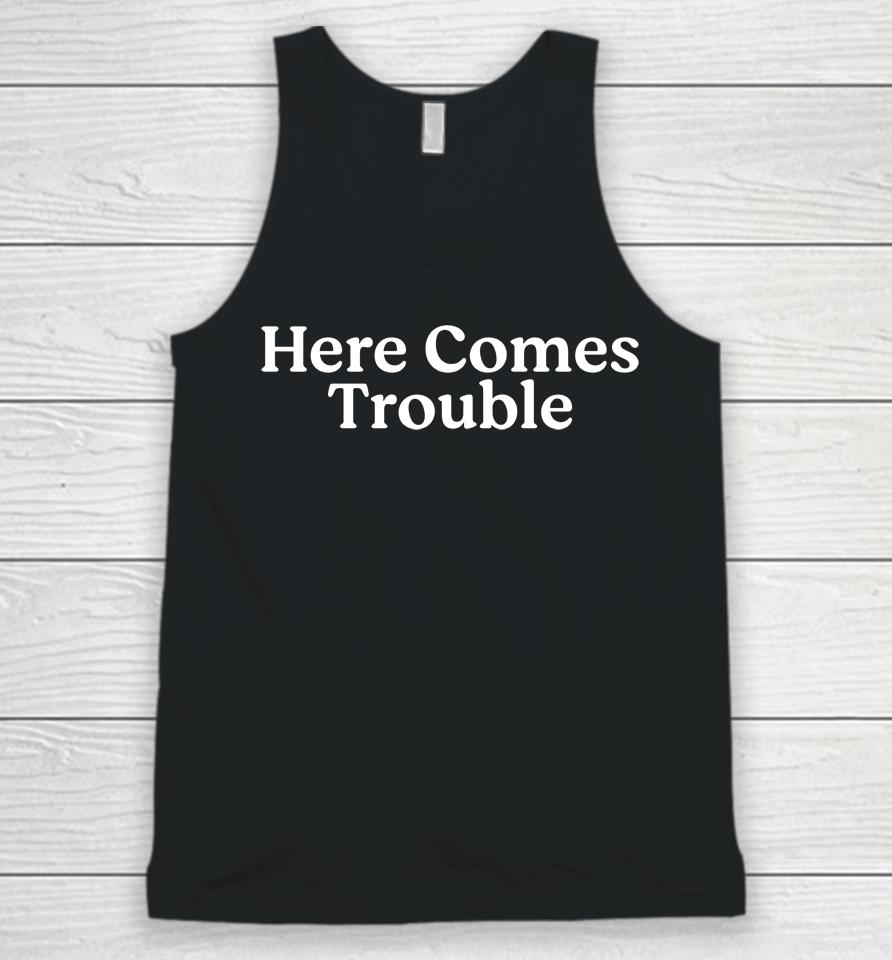 Middle Class Fancy Here Comes Trouble Unisex Tank Top