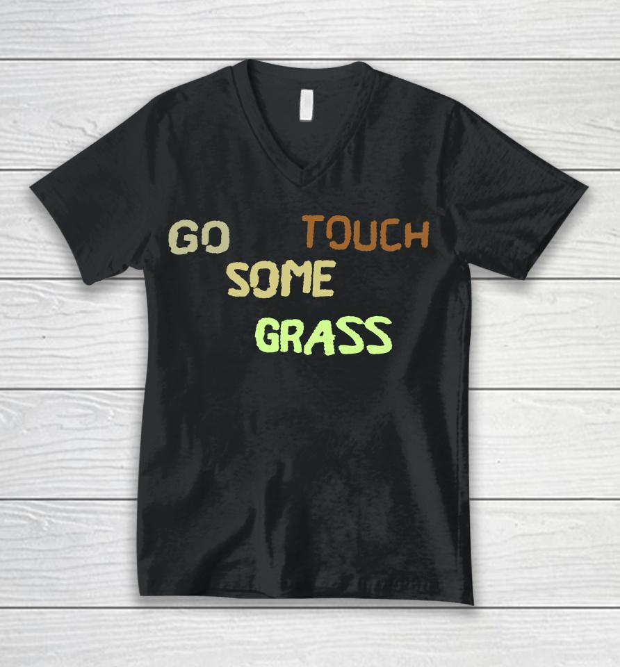 Middle Kid Go Touch Some Grass Unisex V-Neck T-Shirt