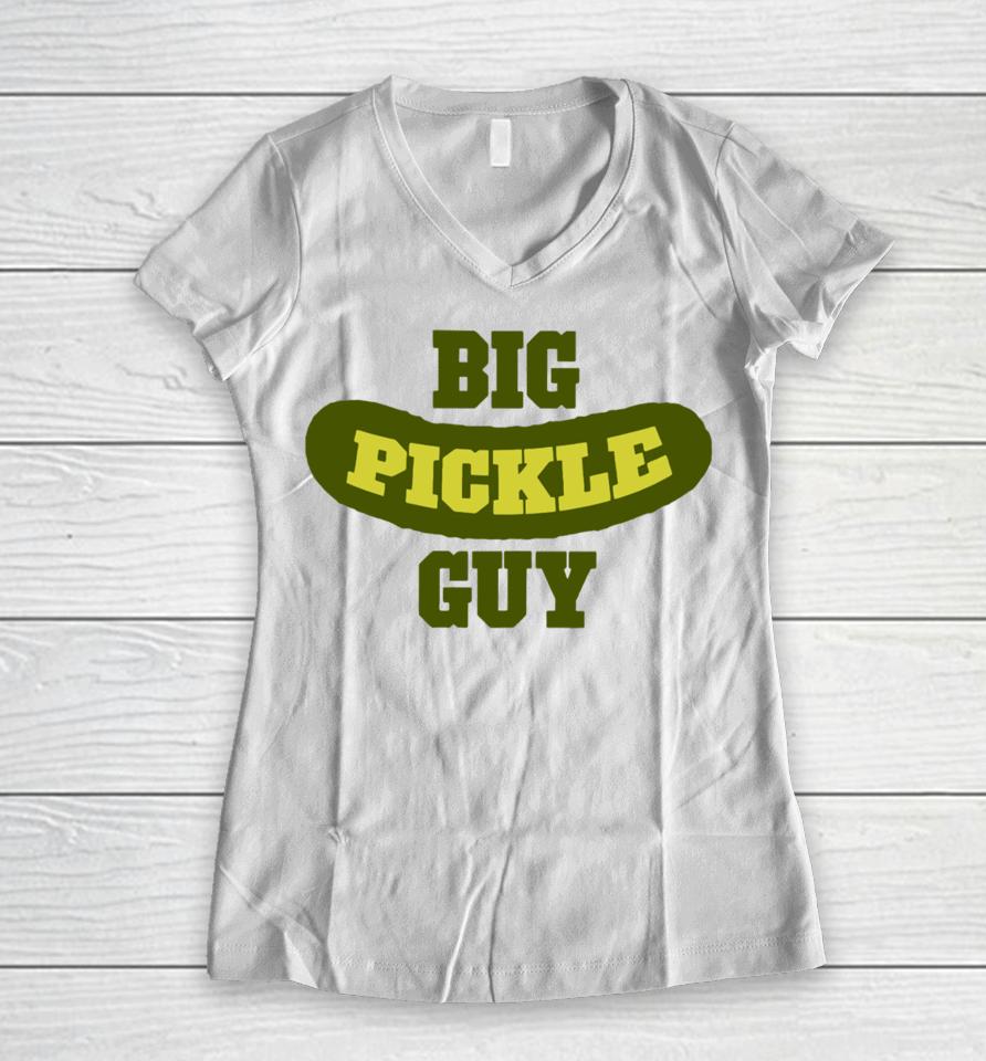 Middleclassfancy Big Pickle Guy Women V-Neck T-Shirt