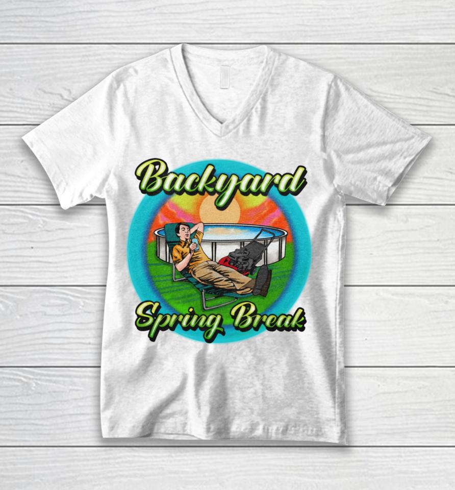 Middleclassfancy Merch Backyard Spring Break Unisex V-Neck T-Shirt
