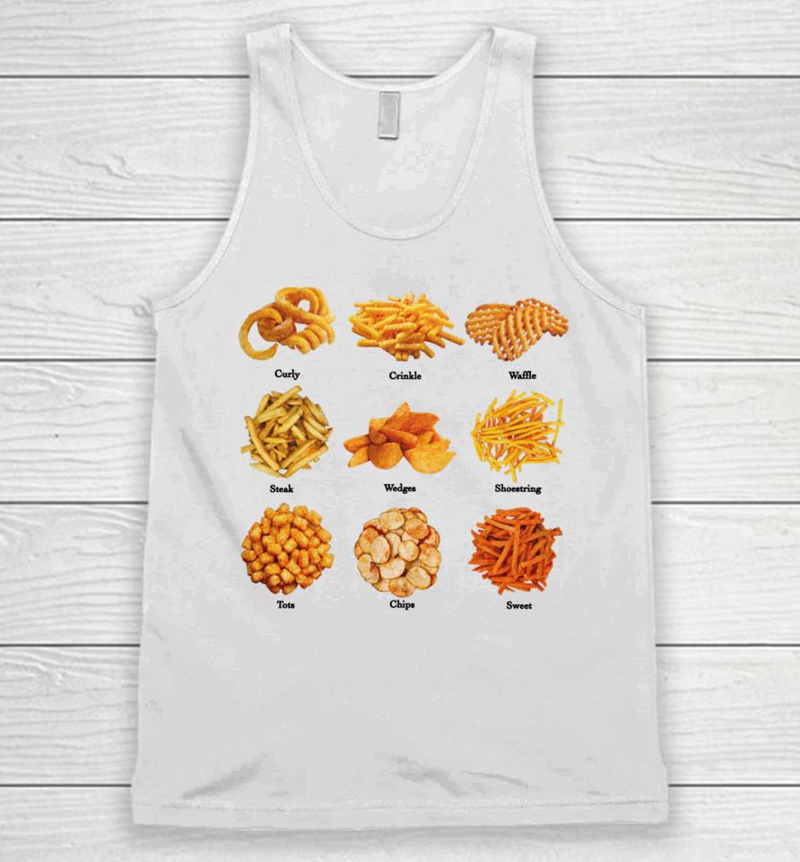 Middleclassfancy Store Styles Of French Fries Unisex Tank Top