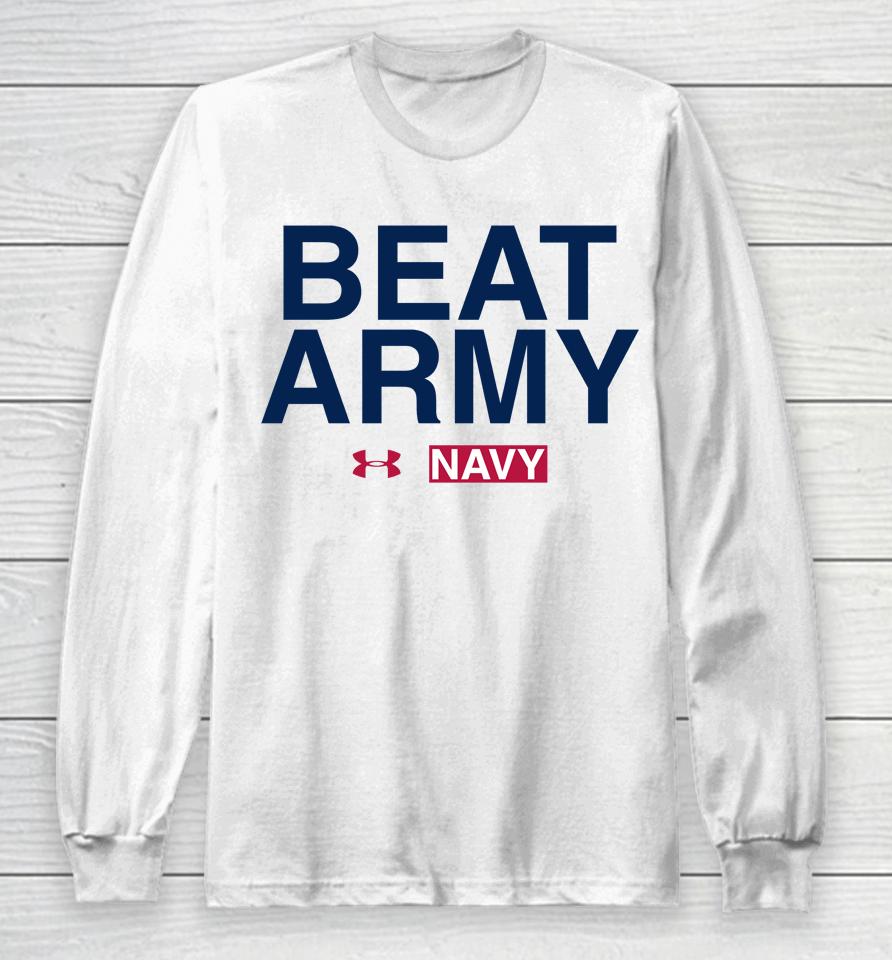 Midshipmen 2022 Special Games Beat Army Under Armour Long Sleeve T-Shirt