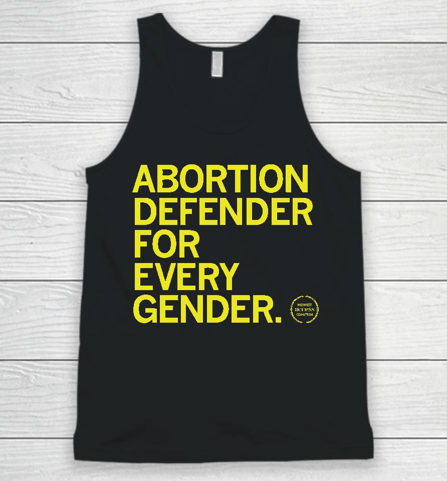Midwest Access Coalition Abortion Defender For Every Gender Unisex Tank Top
