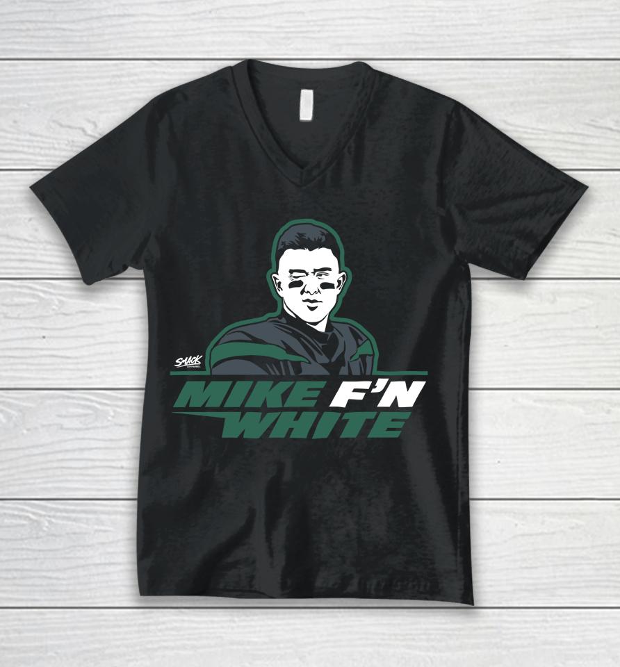 Mike F'n White 2022 For New York Football Fans Unisex V-Neck T-Shirt