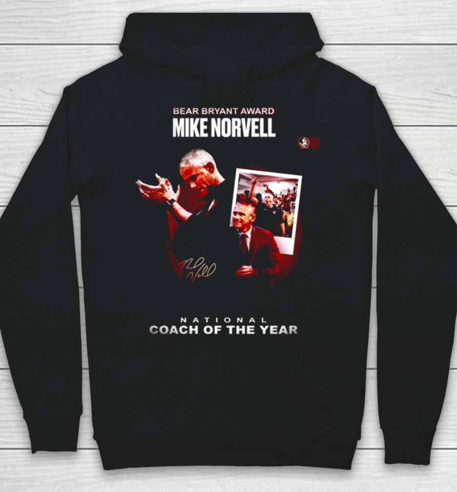 Mike Norvell Win 2023 Bryant Award National Coach Of The Year Hoodie