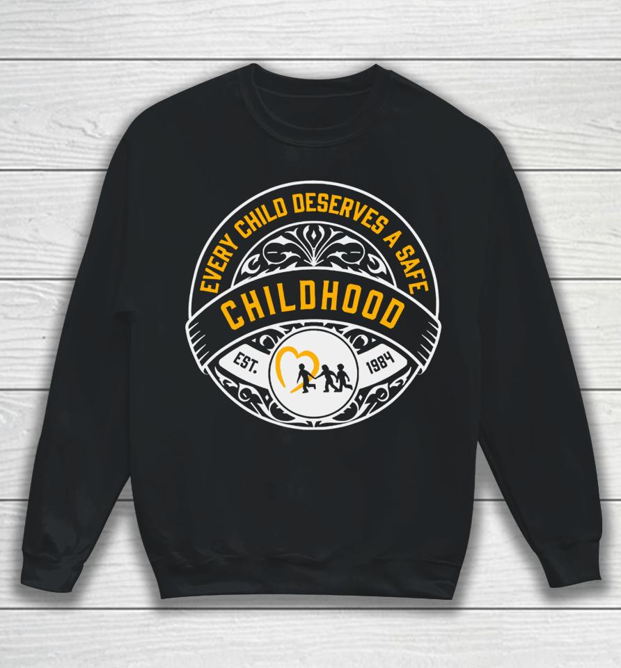 Mile Higher Merch Every Child Deserves A Safe Childhood Charity Sweatshirt