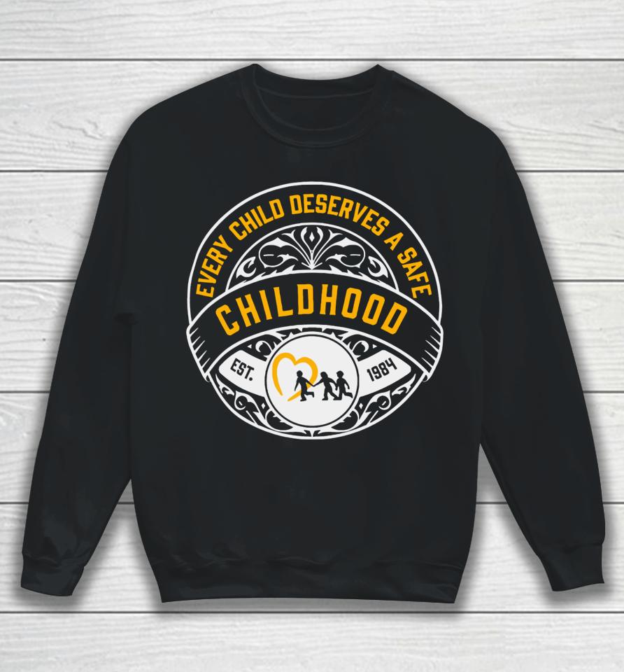 Mile Higher Merch Every Child Deserves A Safe Childhood Charity Sweatshirt