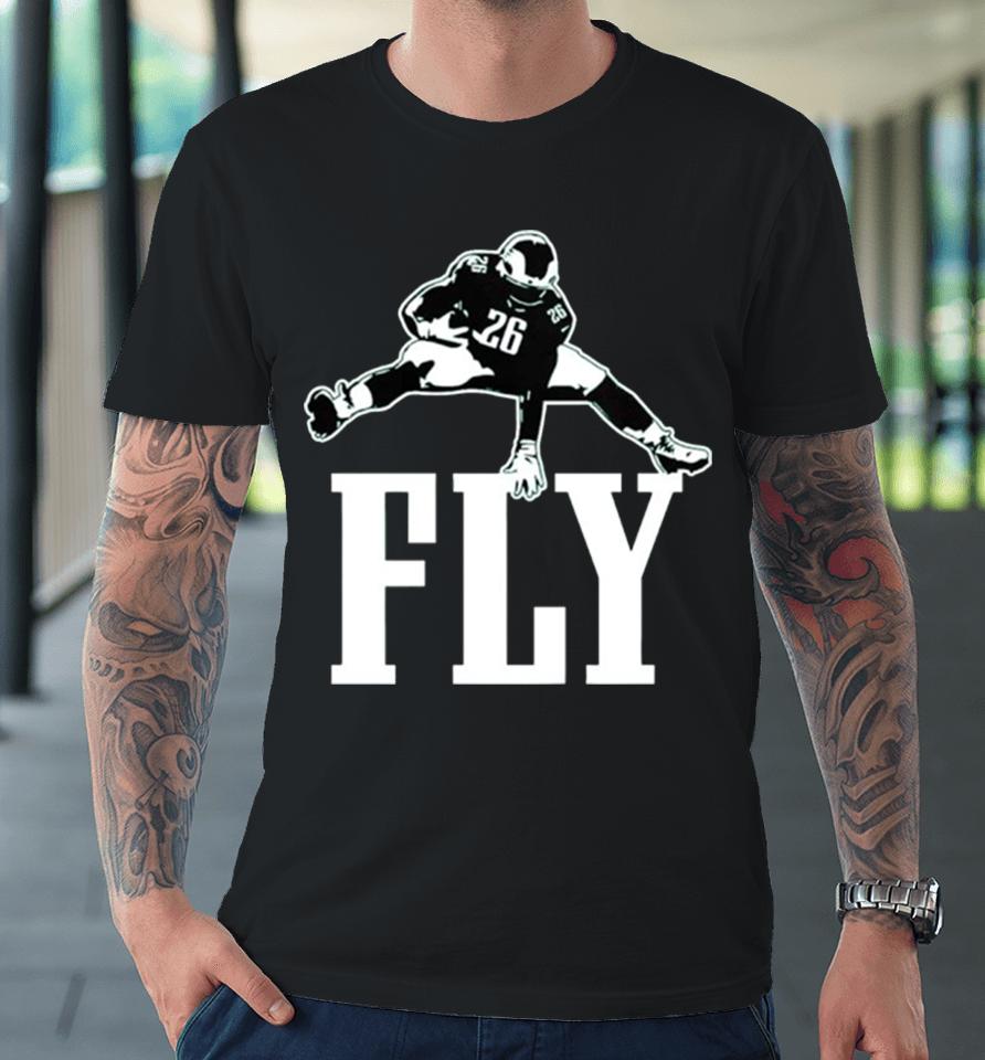 Miles Sanders Philadelphia Eagles Flyquon Premium T-Shirt