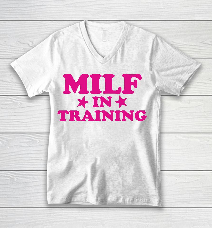 Milf In Training Cropped Unisex V-Neck T-Shirt