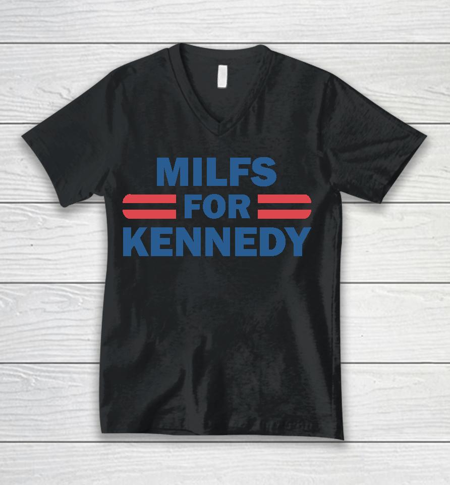 Milfs For Kennedy Unisex V-Neck T-Shirt