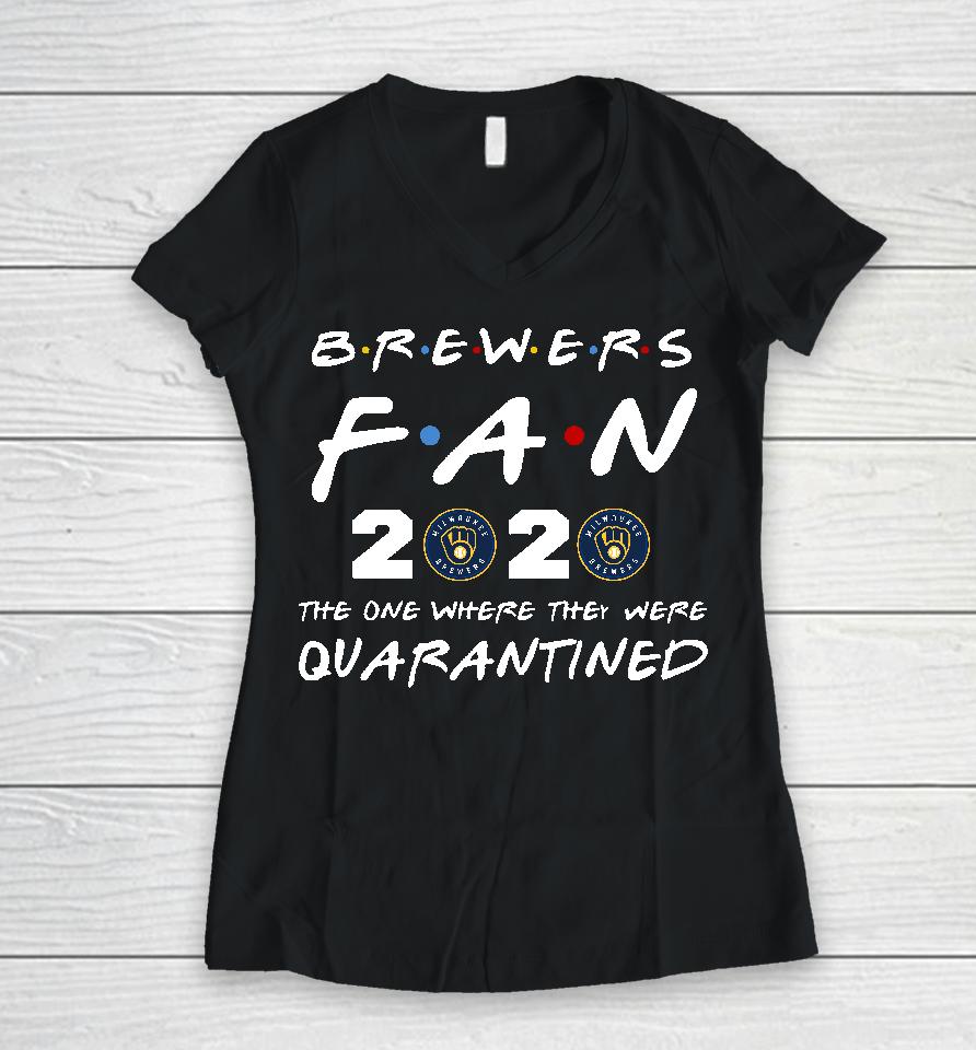 Milwaukee Brewers Quarantined Women V-Neck T-Shirt