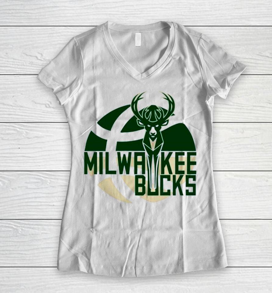 Milwaukee Bucks Basketball Team Women V-Neck T-Shirt