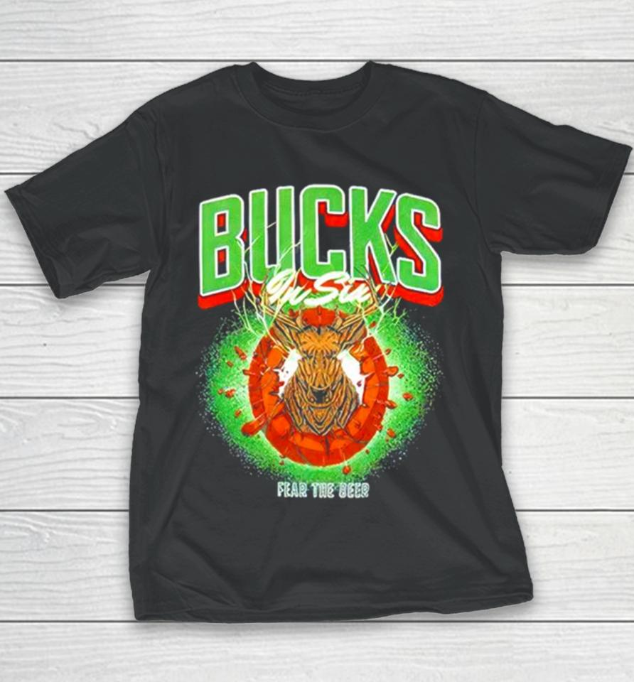 Milwaukee Bucks In Six Fear The Deer Youth T-Shirt