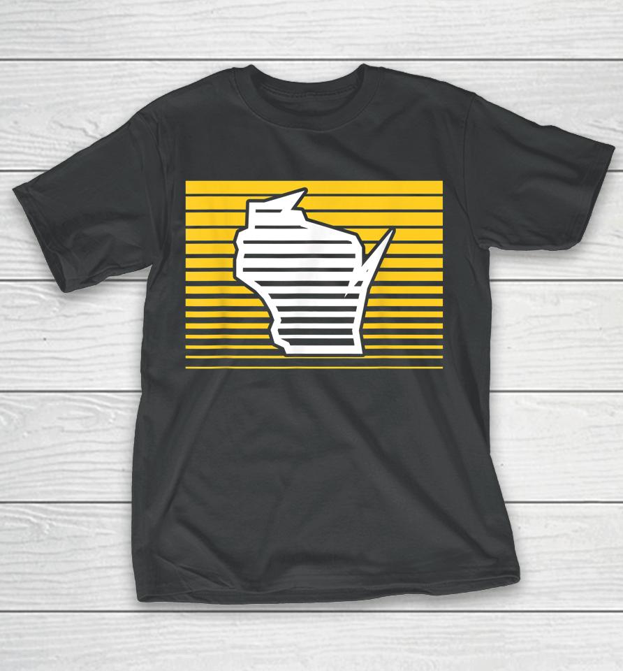 Milwaukee Wisconsin Retro Gradient Stripes T-Shirt