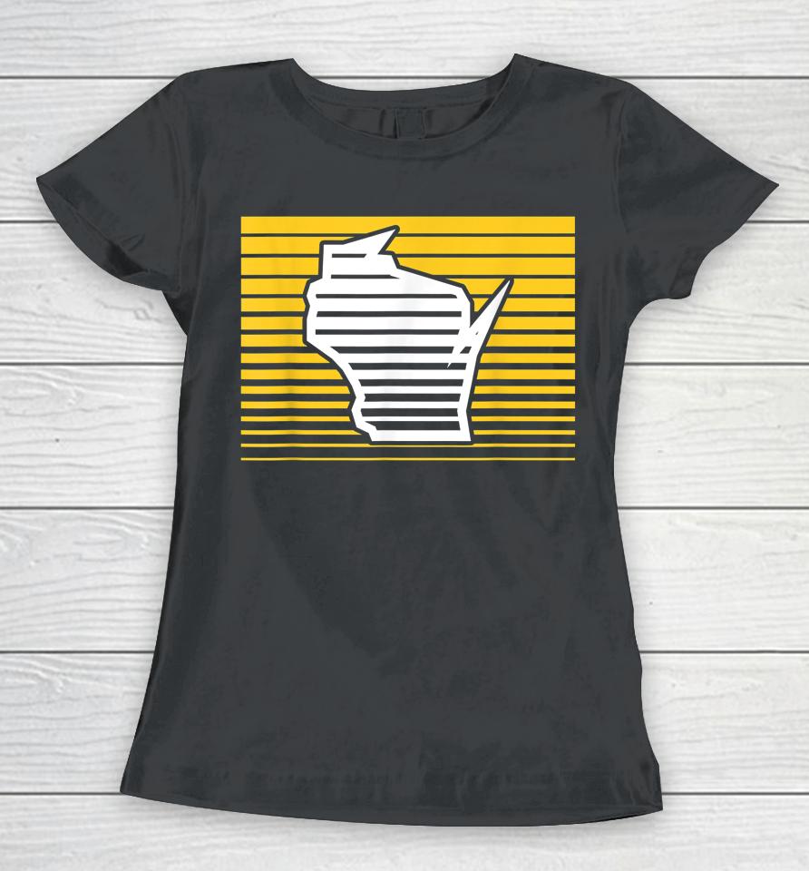 Milwaukee Wisconsin Retro Gradient Stripes Women T-Shirt