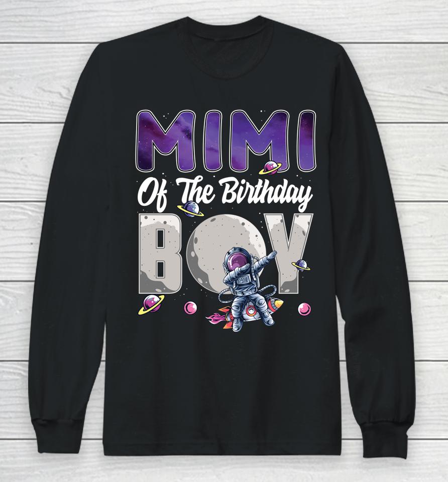Mimi Of The Birthday Astronaut Boy Space Theme Long Sleeve T-Shirt