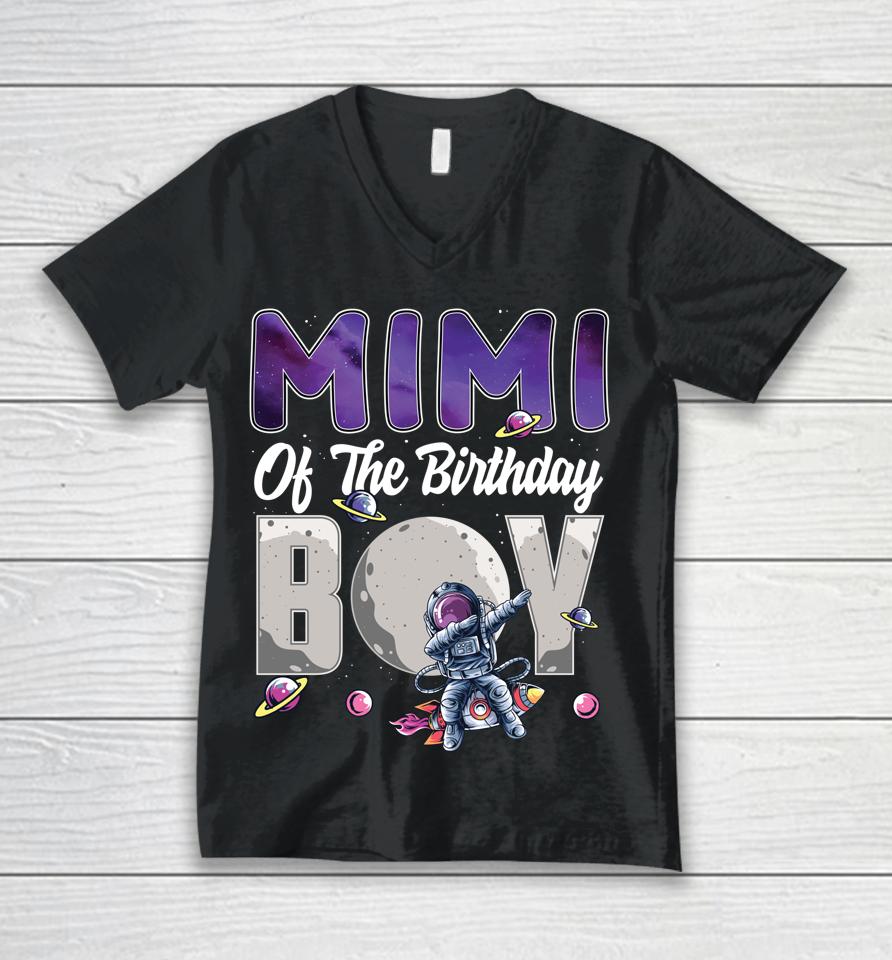 Mimi Of The Birthday Astronaut Boy Space Theme Unisex V-Neck T-Shirt